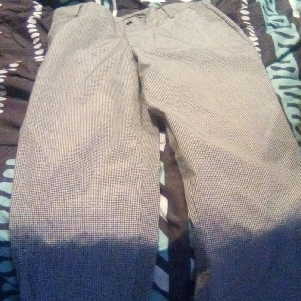 Black and white checkered pants for church